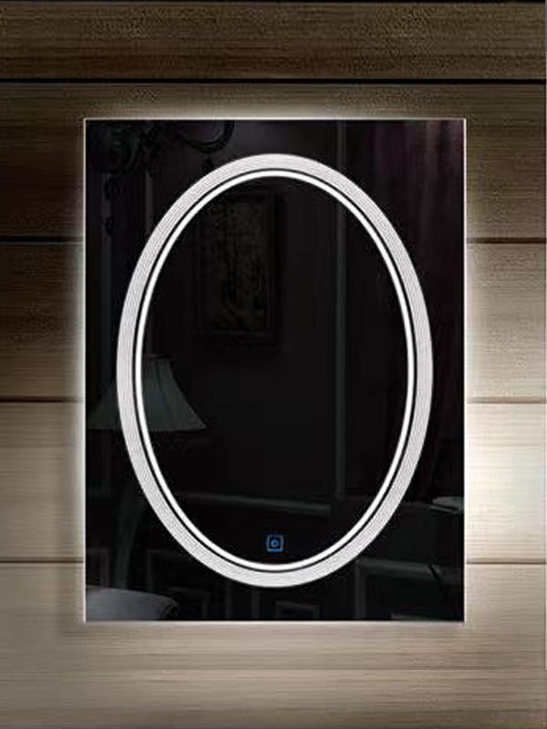 B38 LED Smart square Koupelnové zrcadlo s dotykovou obrazovkou s ukazatelem teploty